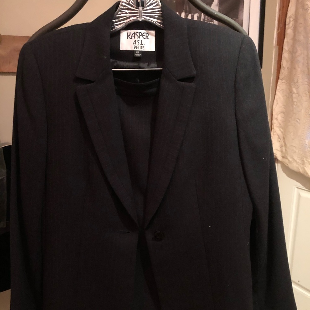 Kasper Pinstriped Blazer and Skirt